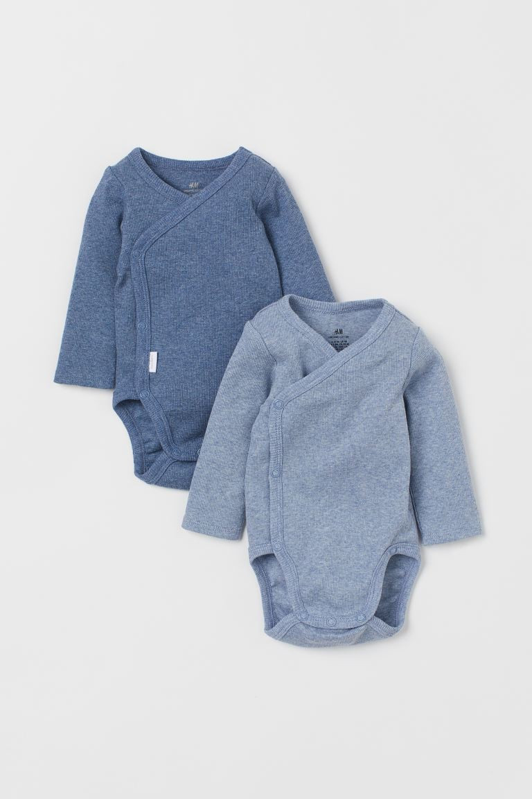 2-pack Long-sleeved Bodysuits | H&M (US + CA)