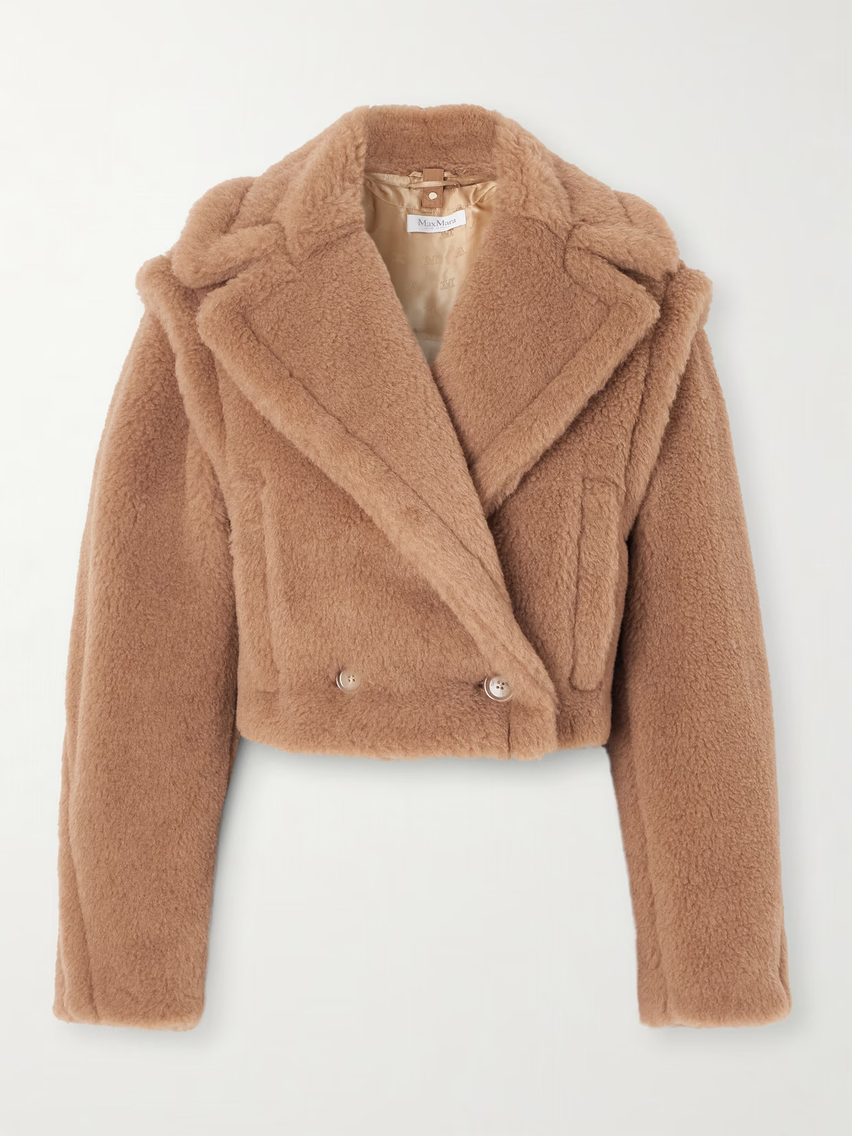 Max Mara - Santos Convertible Double-breasted Camel Hair And Silk-blend Jacket - Brown | NET-A-PORTER (US)