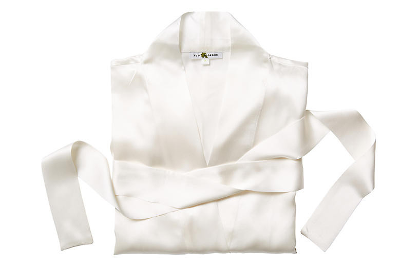 Single-Sided Short Robe, Pearl | One Kings Lane