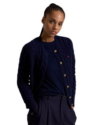 Ralph Lauren Cable Knit Wool & Cashmere Cardigan  | Bloomingdale's Women Sweaters Cardigans | Bloomingdale's (US)