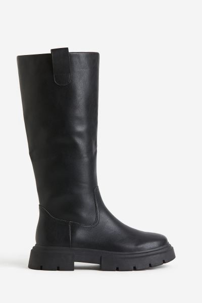 Chunky knee-high boots - Black - Kids | H&M GB | H&M (UK, MY, IN, SG, PH, TW, HK)