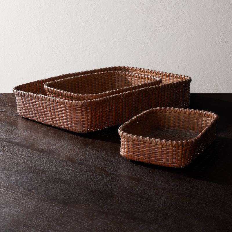 Den Woven Espresso Baskets Set of 3 | CB2 | CB2