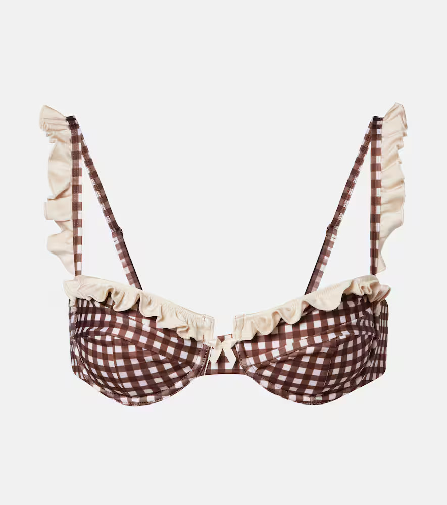 Bananhot Angela gingham bikini top | Mytheresa (US/CA)