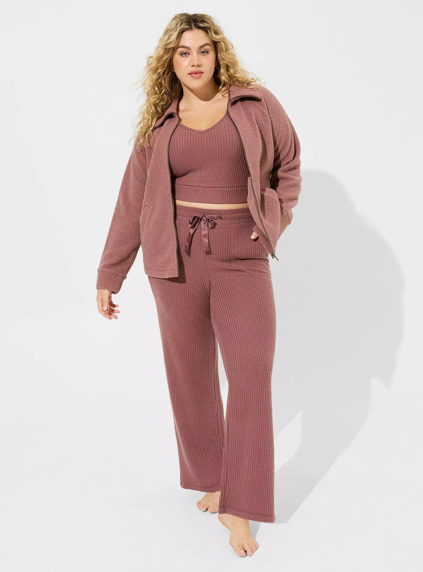 Super Soft Plush Waffle Straight Lounge Pant | Torrid (US & Canada)