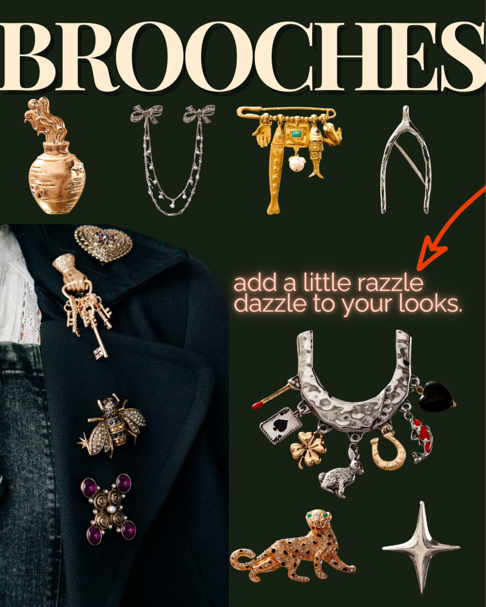 Elevate a simple look with brooches! Free people and amazon have the cutest brooches.

#LTKStyleTip #LTKFindsUnder50 #LTKGiftGuide