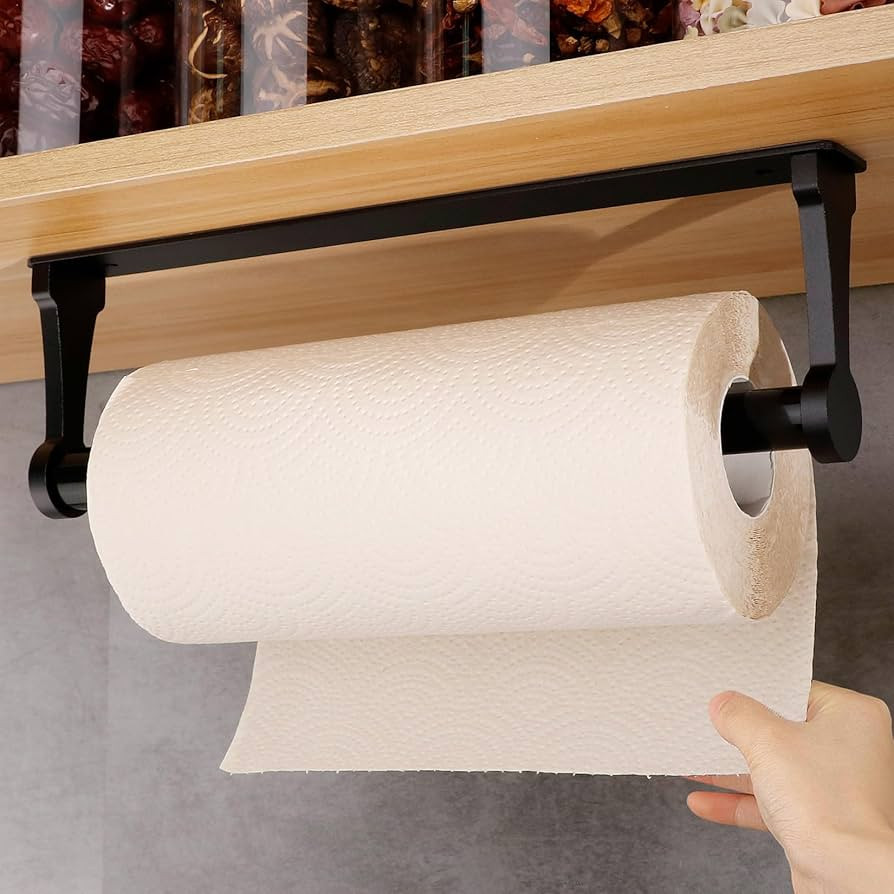 MONEER Paper Towel Holder Under Cabinet, Paper Towel Holder, Aluminum Alloy Kitchen Towel Holders... | Amazon (US)
