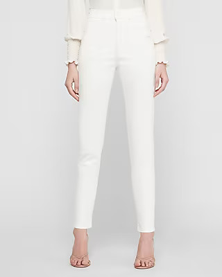 Super High Waisted White Slim Jeans | Express