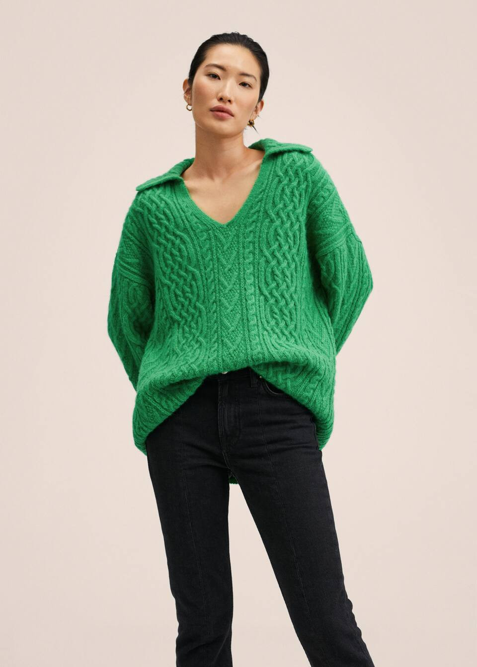 Oversize knit sweater -  Women | Mango USA | MANGO (US)