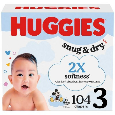 Huggies Snug & Dry Diapers - Size 3 - 104ct | Target