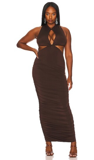 Hannah Maxi Dress in Chocolate | Revolve Clothing (Global)