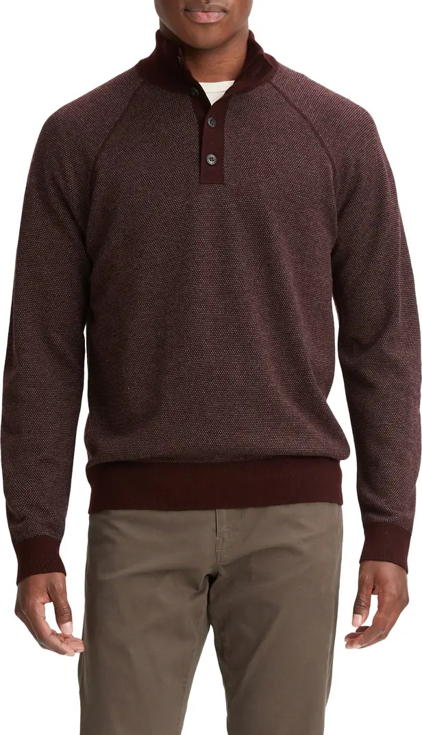 Birdseye Jacquard Wool & Cotton Pullover | Nordstrom