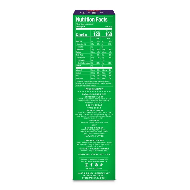 Miss Jones Baking Co. Girl Scouts Coconut Carmel Brownie Baking Kit | Walmart (US)
