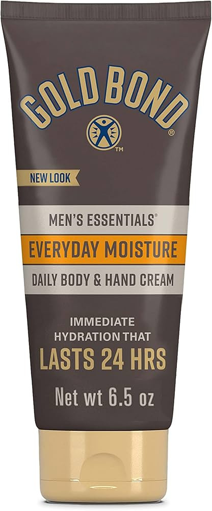 Gold Bond Men's Essentials Everyday Moisture Daily Body & Hand Cream, 6.5 oz., With Vitamin C | Amazon (US)