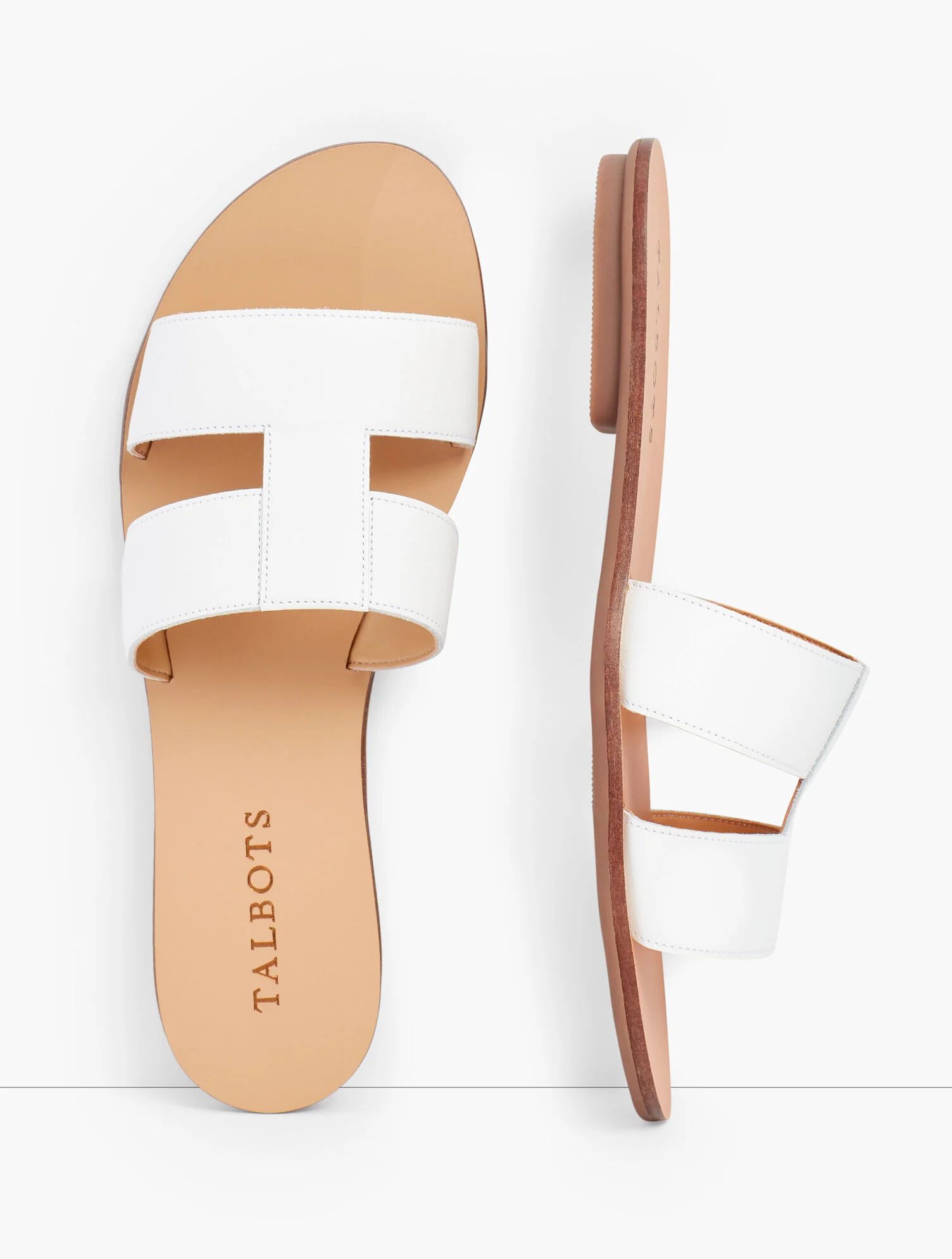 Hannah Vachetta Leather Slides | Talbots