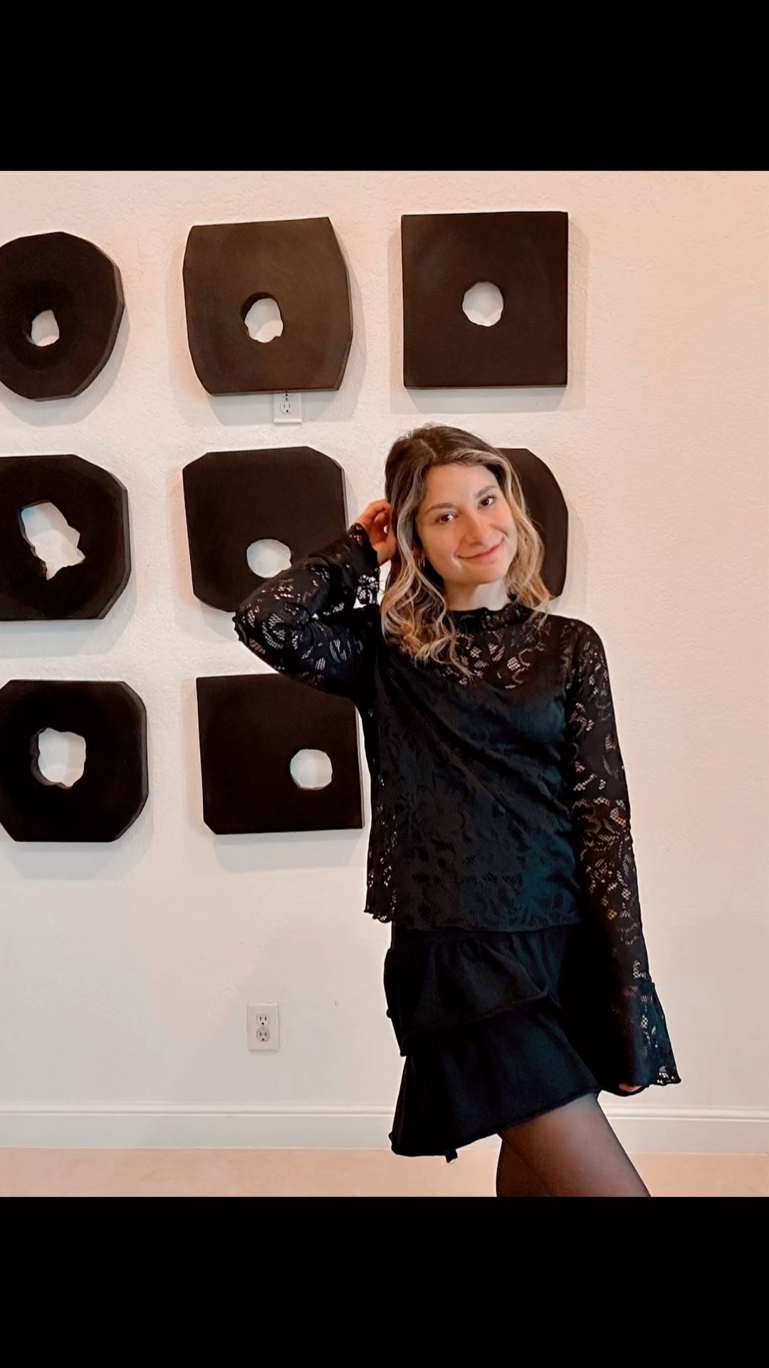 Lived for this dreamy lace top! I wore it with a tank underneath for more coverage and paired it with a black skirt and black boots 👢 

#LTKootd #LTKPetite