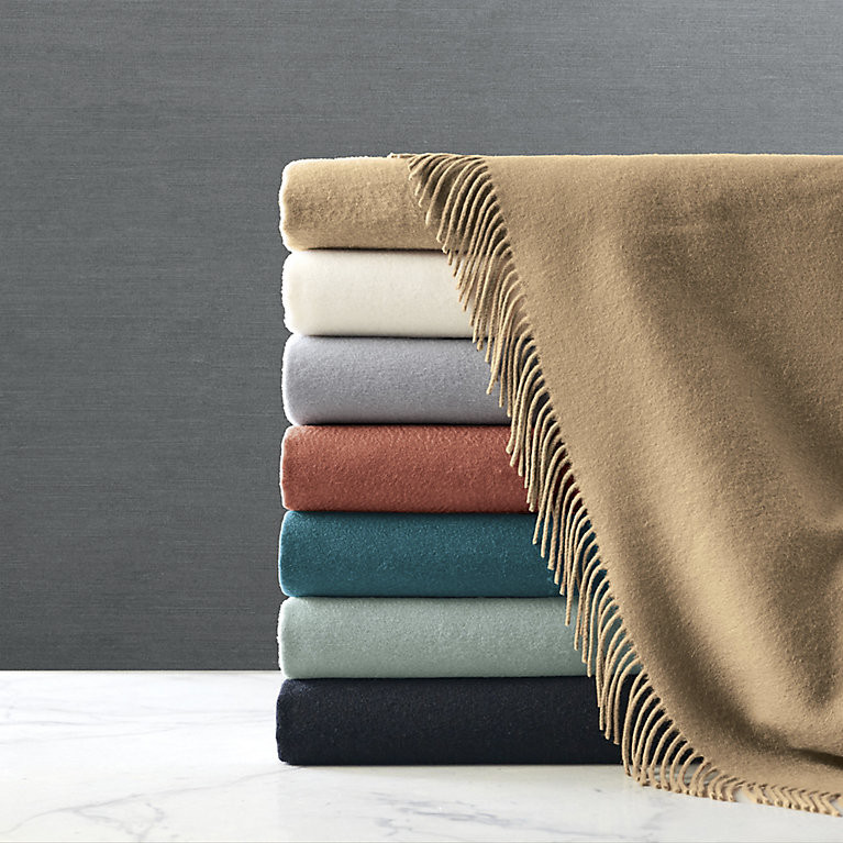 Cashmere Fringe Throw | Frontgate