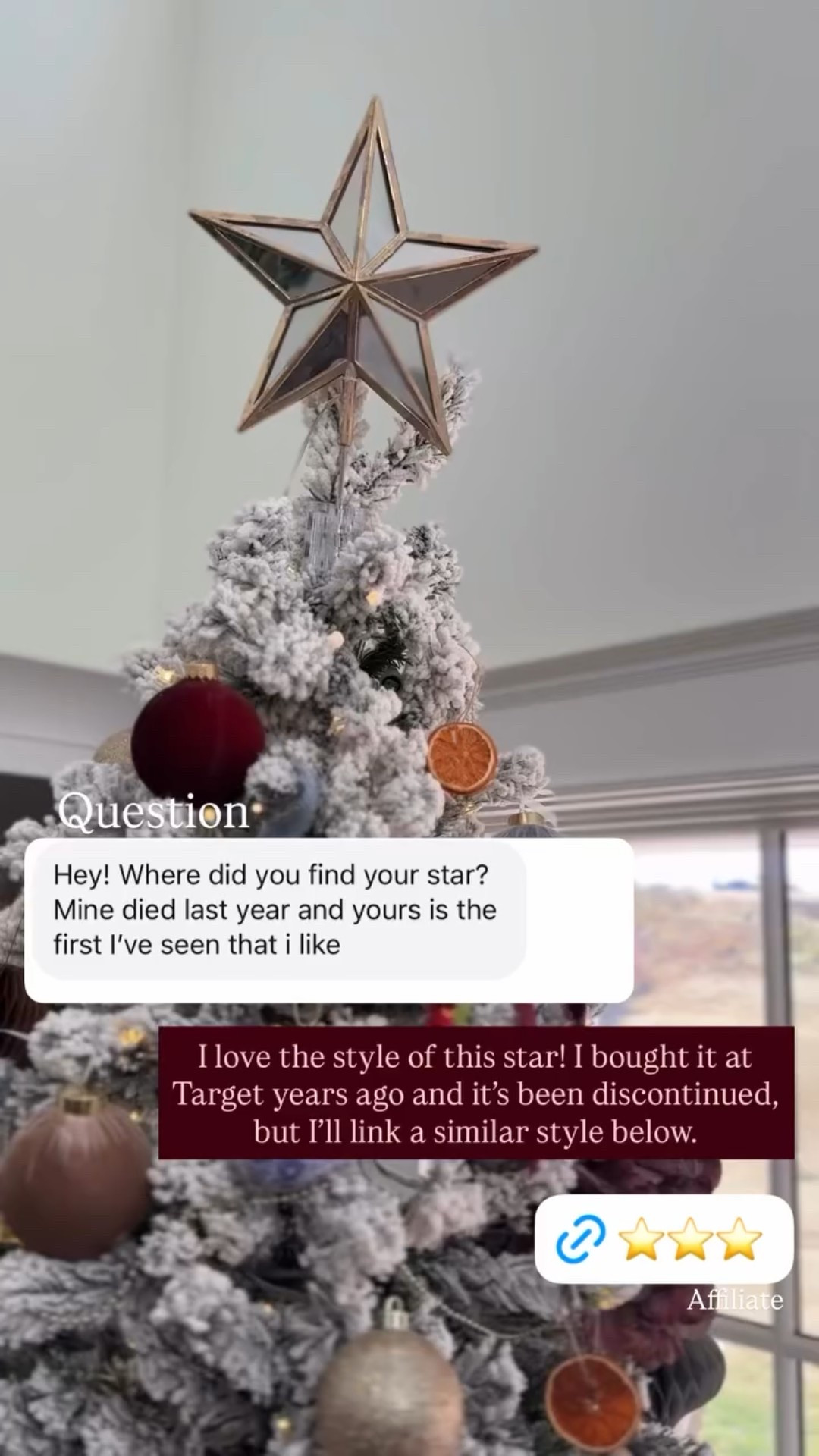 I love the style of this star! ✨ I bought it at Target years ago and it’s been discontinued, but I found a beautiful similar option at World Market. The antique gold and mirrored finish make it such a gorgeous tree topper and perfect for a classic holiday look. I’ve linked it here for you! 🎄

#LTKHoliday #LTKHome