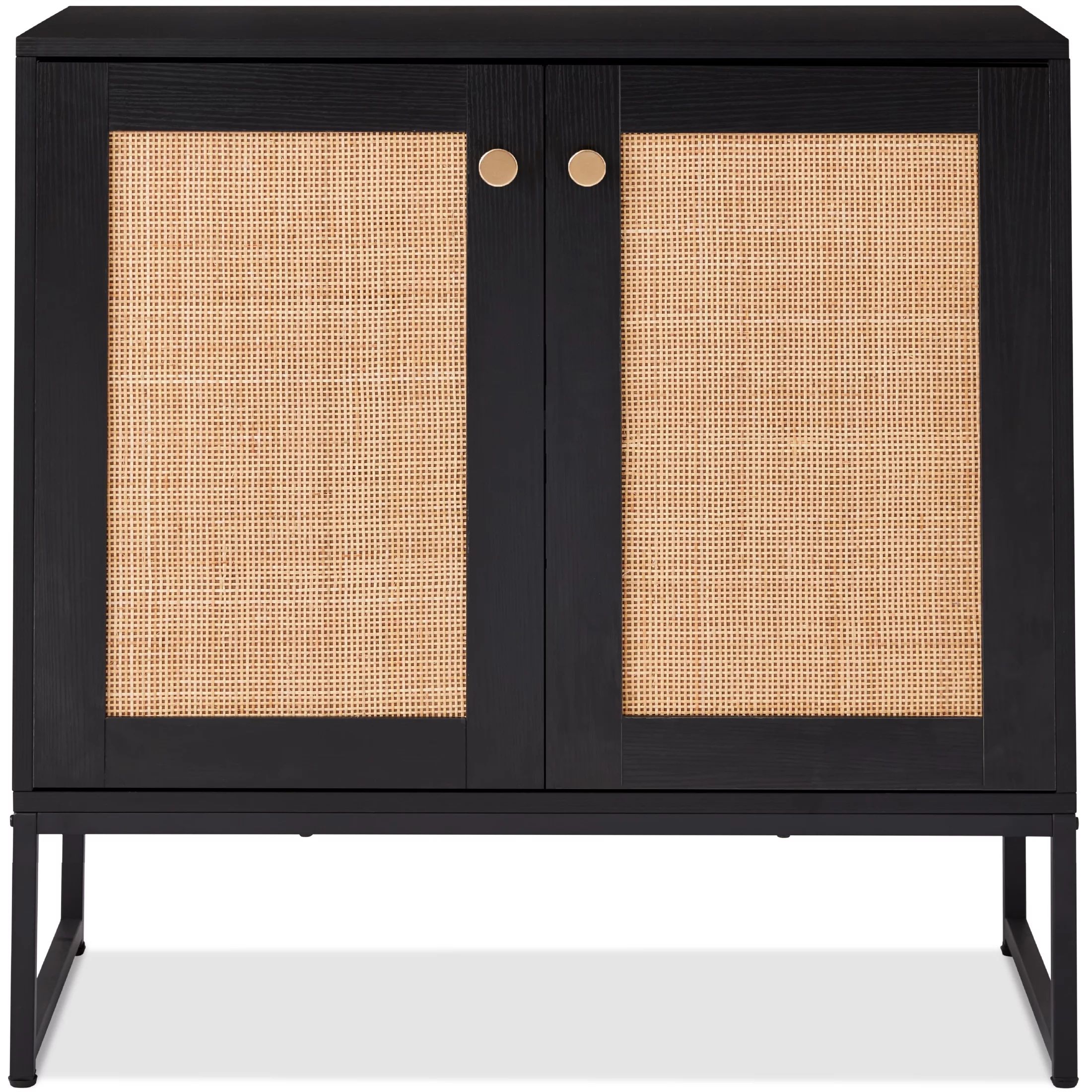 Best Choice Products 2-Door Rattan Storage Cabinet, Accent Furniture, Cupboard w/ Non-Scratch Foo... | Walmart (US)