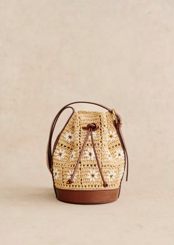 Mini farrow Raphia Bucket | Sezane Paris - US