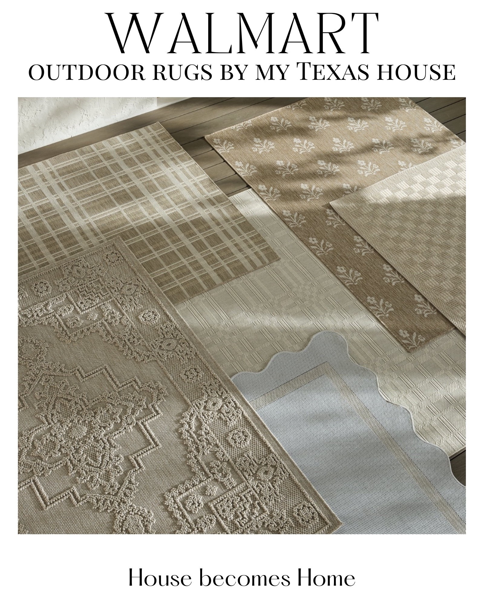 Walmart new outdoor rugs by My Texas House