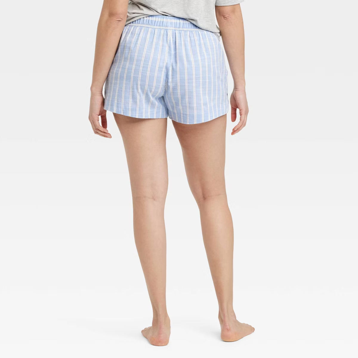 Women's Striped Cotton Pajama Shorts - Auden™ Green 1X | Target