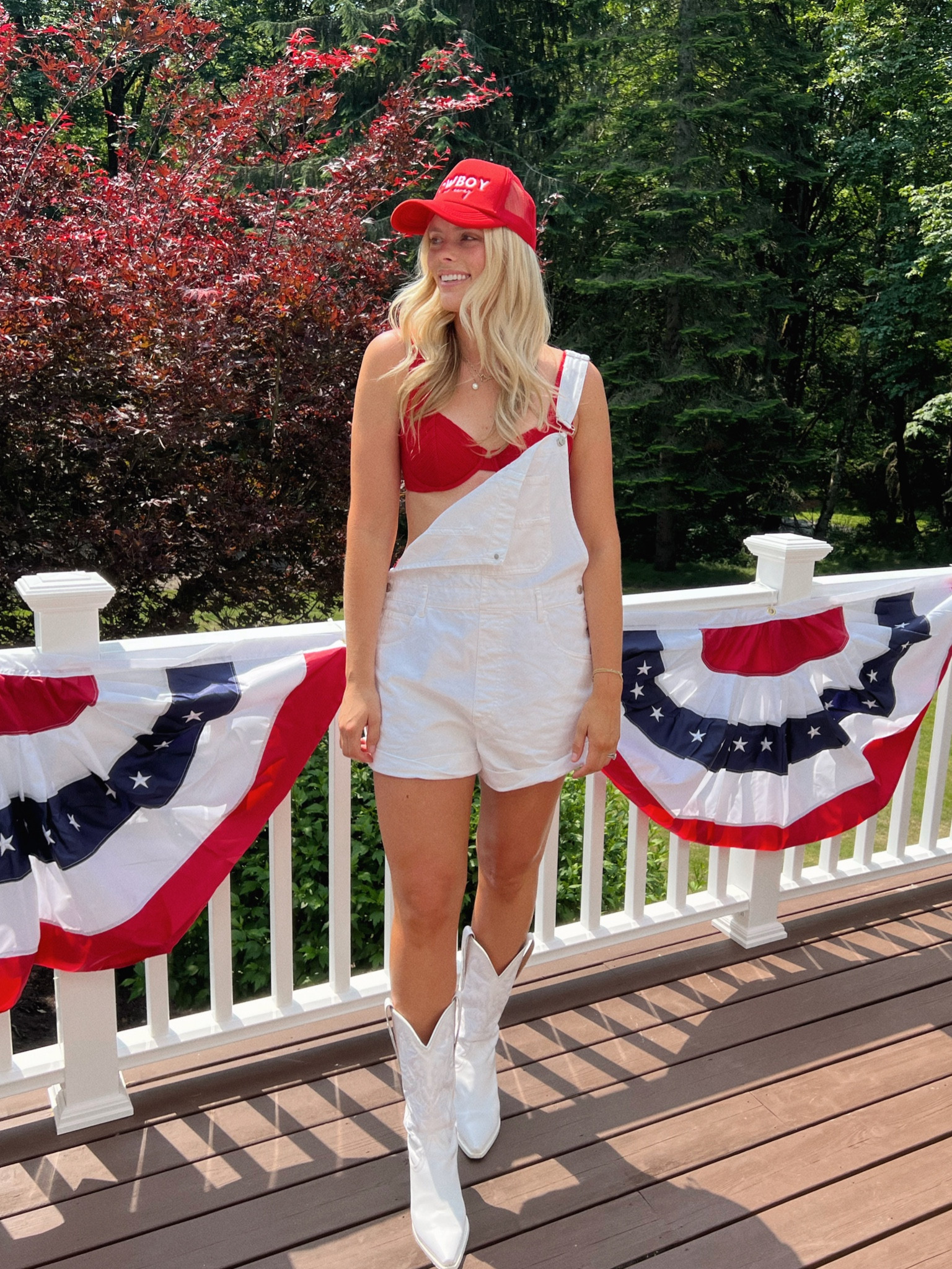 4th of July fit linked, overalls run oversized, size down 

#LTKunder50 #LTKSeasonal #LTKunder100