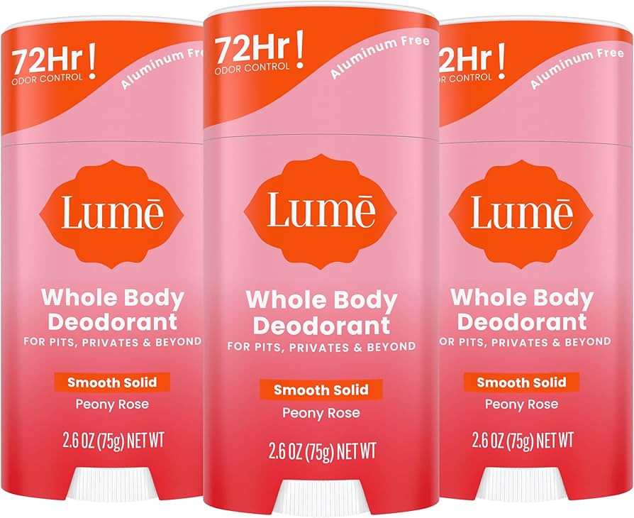 Lume Whole Body Deodorant - Smooth Solid Stick - 72 Hour Odor Control - Aluminum Free, Baking Sod... | Amazon (US)
