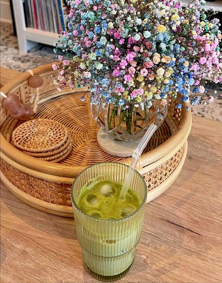 Cane & crystal is my favorite combo.. it’s giving grandma chíc vibes!! 

Matcha cup, cane decor, cane tray, crystal vase, cane coaster, coffee table decor, glass straws

#LTKhome #LTKstyletip #LTKFind
