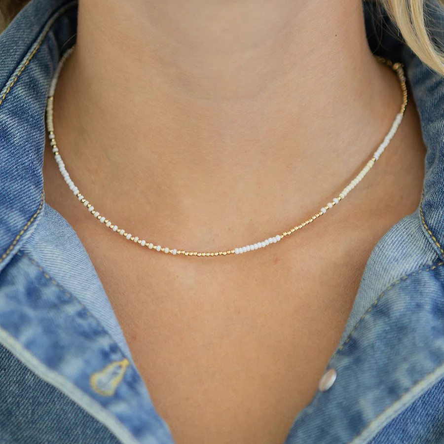 30A Sands Tiny Beaded Necklace | Erin McDermott Jewelry