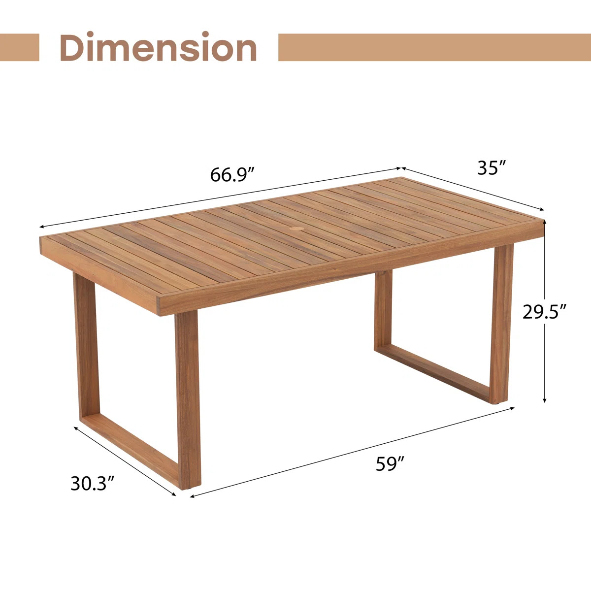 Acacia Wood Outdoor Dining Table | Wayfair North America