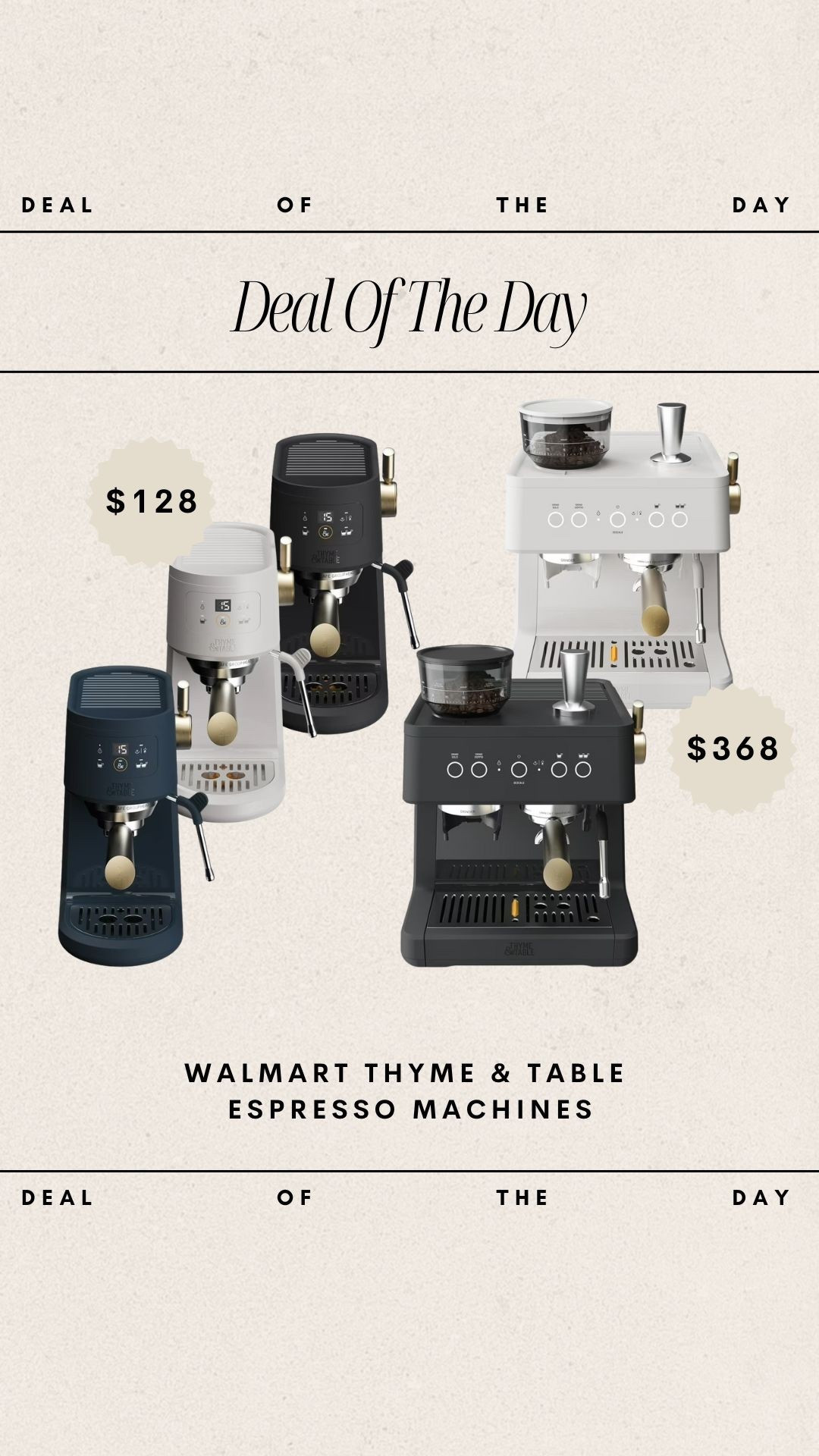 Deal of the Day - Walmart Thyme & Table Espresso and Coffee Machines!

walmart kitchen, walmart home, walmart deals, walmart finds

#LTKHome