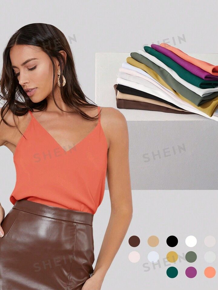 SHEIN BIZwear Solid Cami Top Workwear | SHEIN
