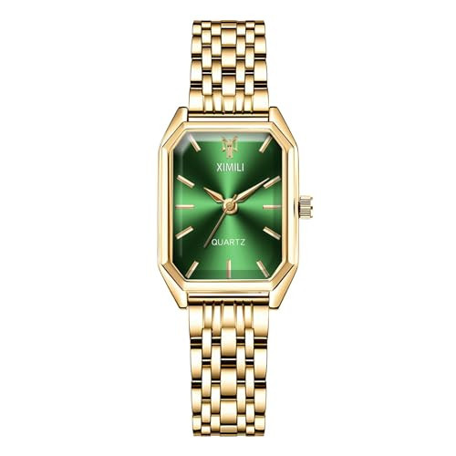 Gold Watches for Women with Small Vintage Bracelet (Gold Green) | Amazon (US)