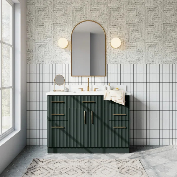 Karilee 48" Single Bathroom Vanity with Quartz Top | Wayfair North America