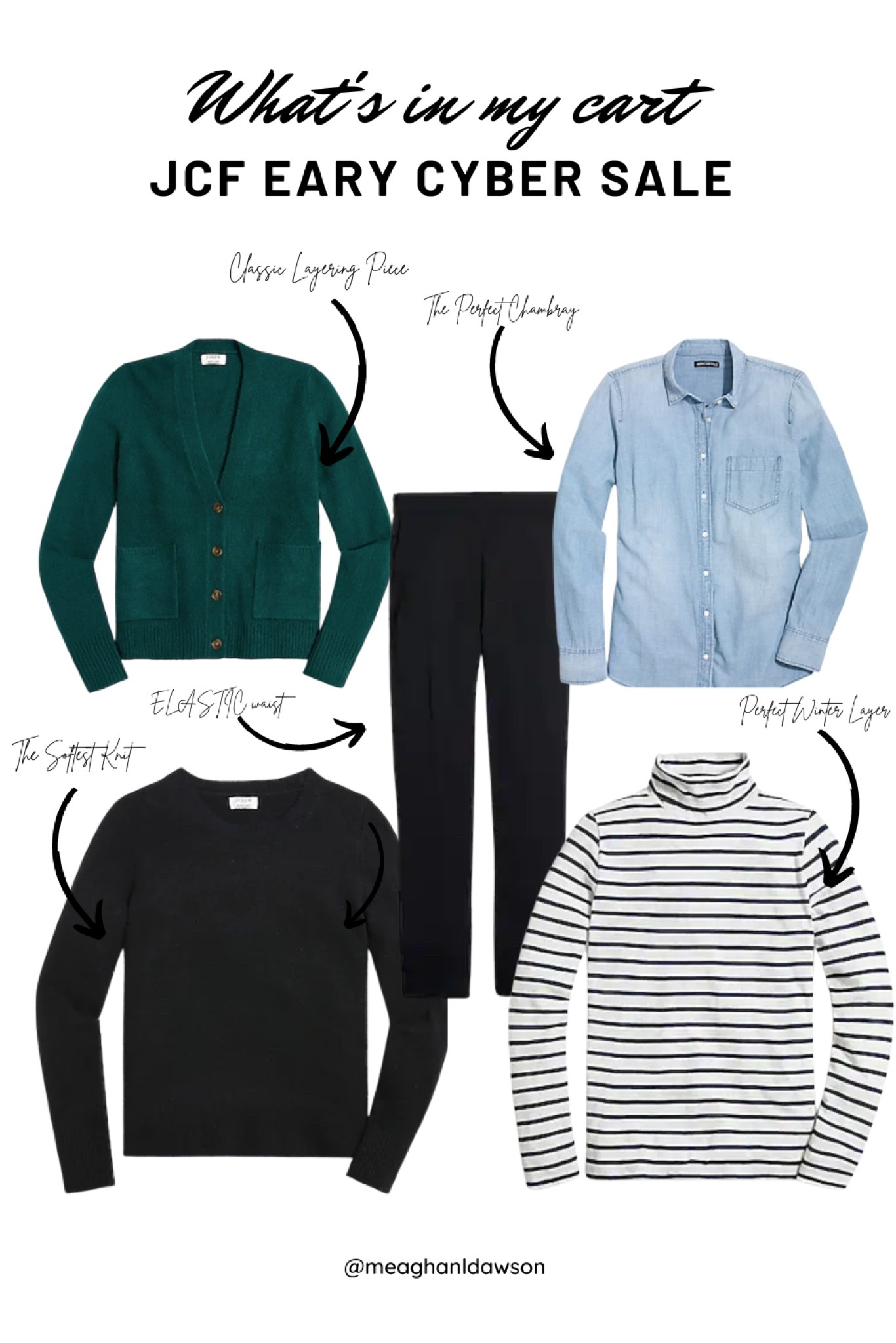 I’m not trying to freak anyone out but it’s JCF’s Early Cyber Sale and everything is 50% off plus an extra 15% with the code CYBERNOW.
So what are y’all waiting for?
These are the classics I stocked up on. 


#LTKCyberweek #LTKsalealert #LTKstyletip