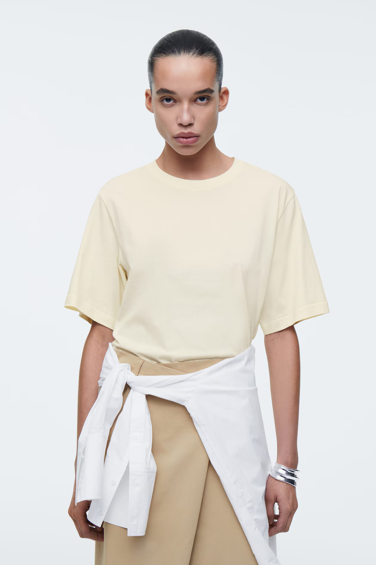 RELAXED COTTON T-SHIRT - BUTTER YELLOW | COS UK