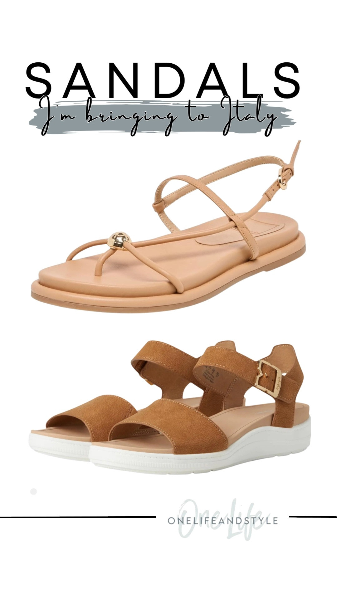Sandals I’m planning on packing for Italy - I had originally planned on just the top pair… but then I tried on the bottom pair and the comfort level was beyond!!

#LTKOver40 #LTKTravel #LTKSeasonal