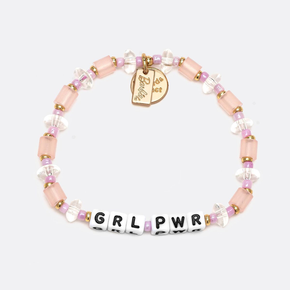 Little Words Project Grl Pwr Barbie Beaded Bracelet - Pink | Target