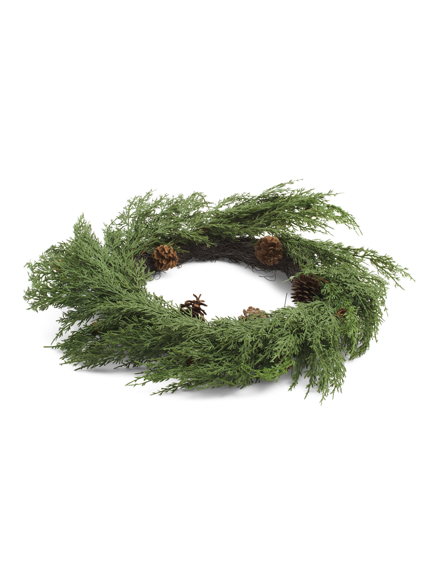 24in Real Touch Faux Pine And Pinecone Wreath | Marshalls