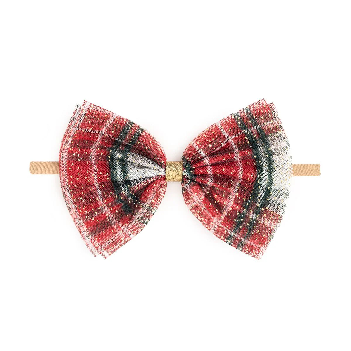Christmas Plaid Bow Baby Headband | Sweet Wink