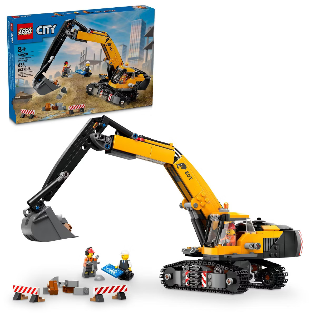LEGO City Yellow Construction Excavator Toy Digger 60420 | Target