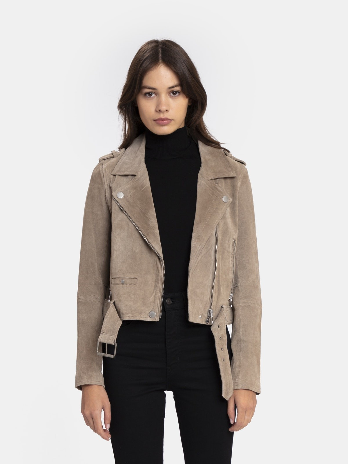 Sand Stoner Suede Moto Jacket | Verishop