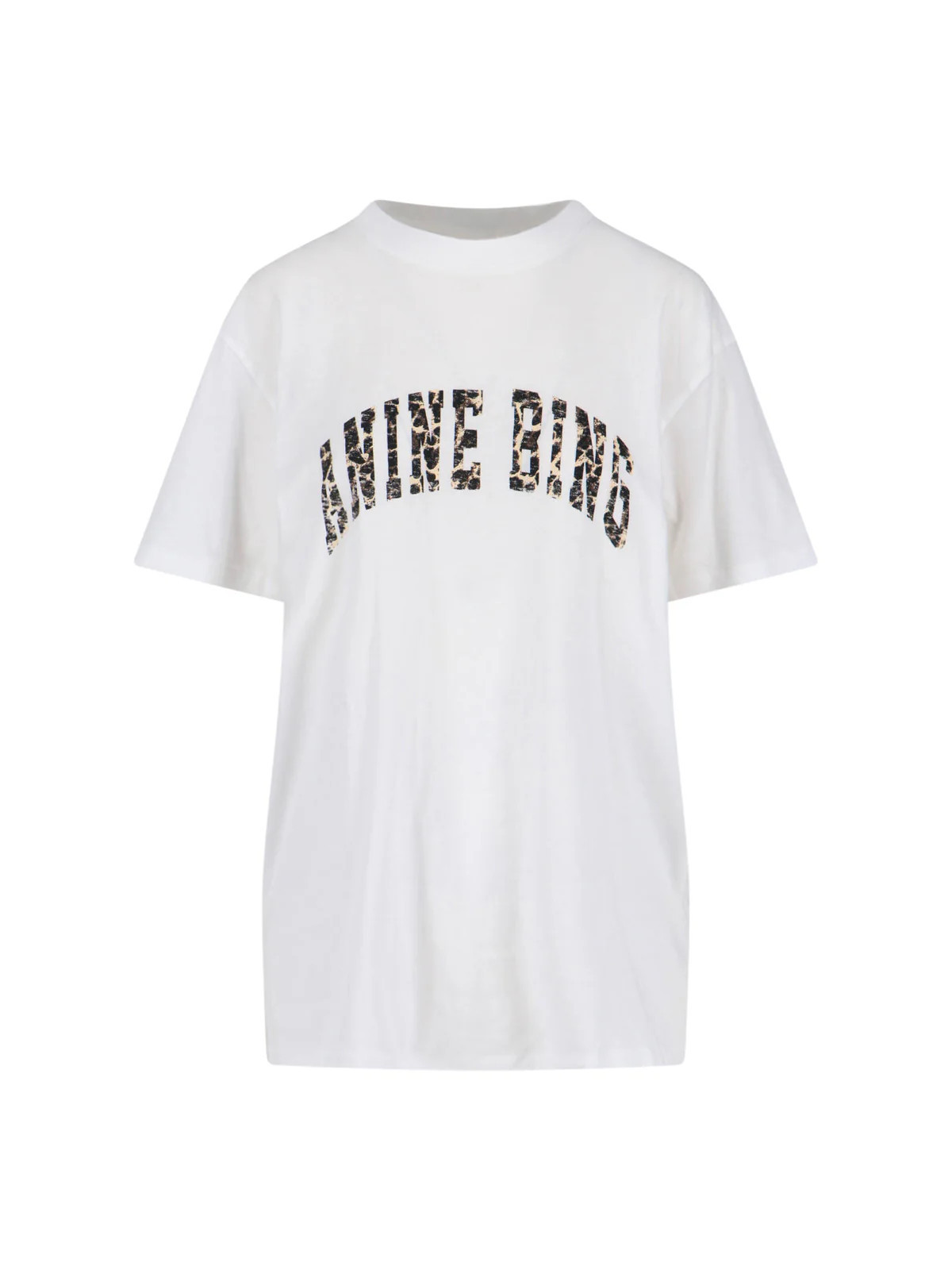 Anine Bing Logo-Print T-shirt — White | Italist Inc.