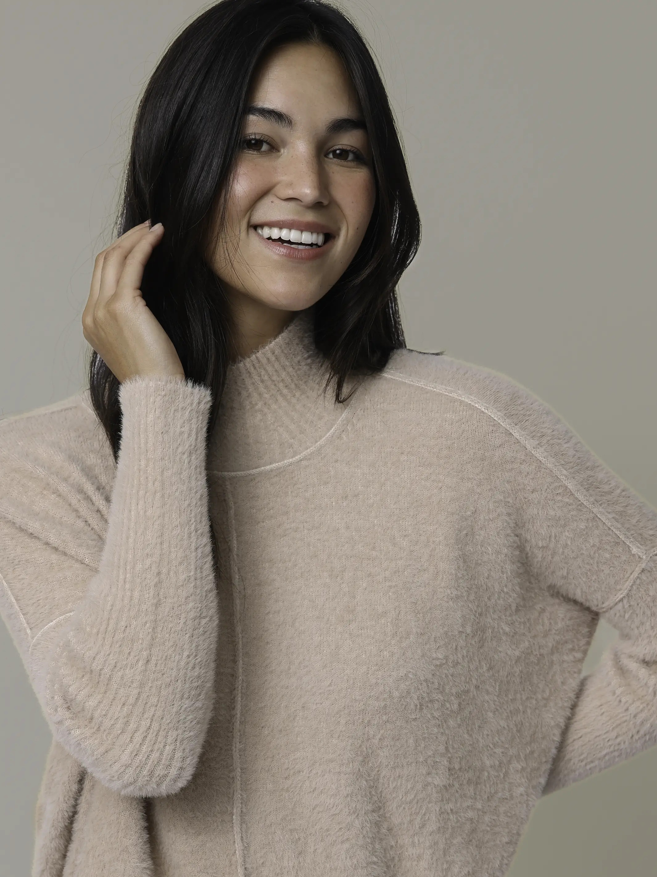 Fuzzy Turtleneck Sweater | Natural Life