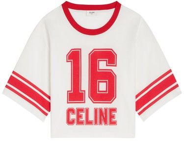 Celine 16 cropped t-shirt in cotton jersey - CELINE | 24S (APAC/EU)
