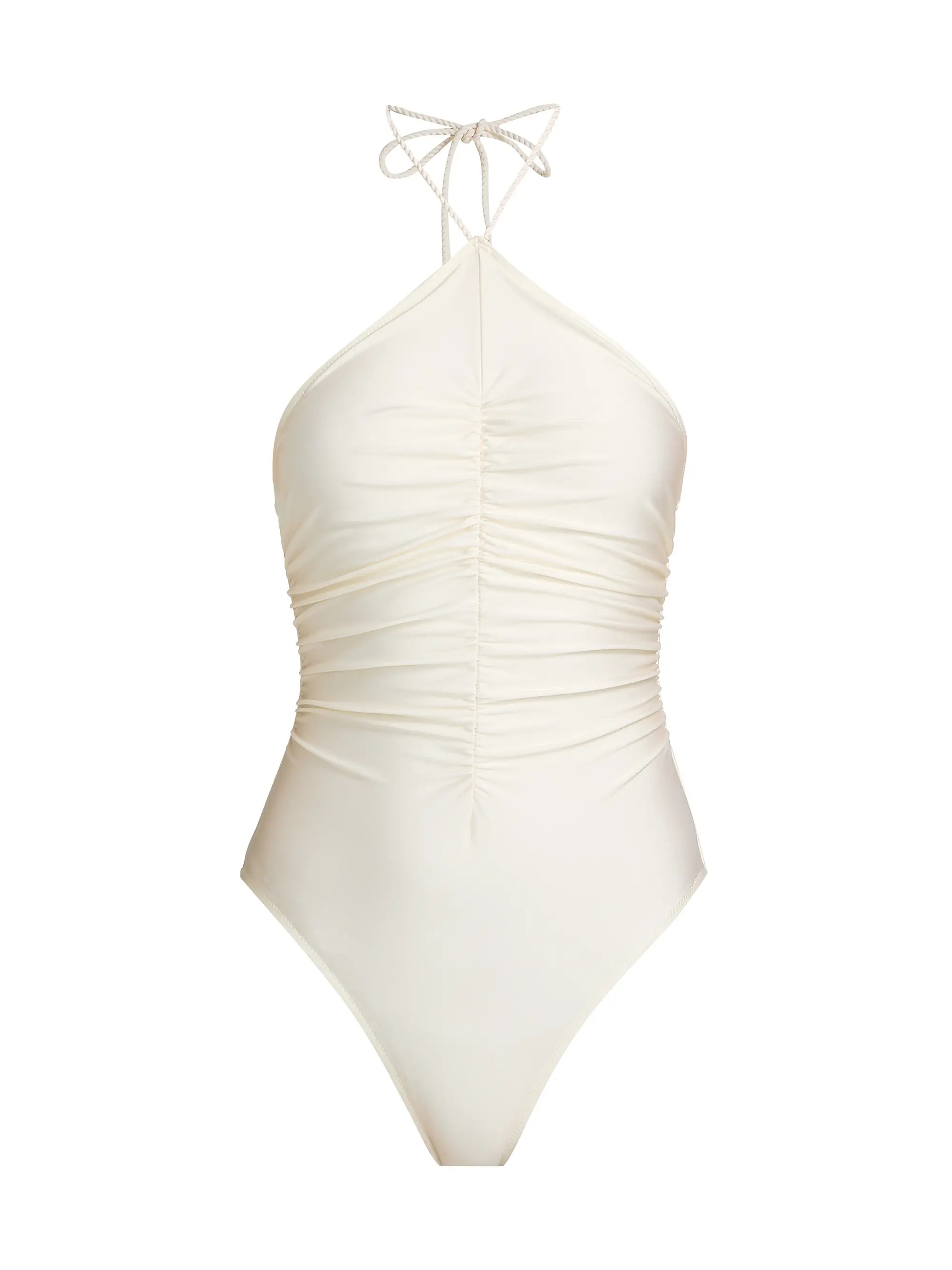 Solid & Striped The Mina Halter One-Piece Swimsuit | Saks Fifth Avenue | Saks Fifth Avenue