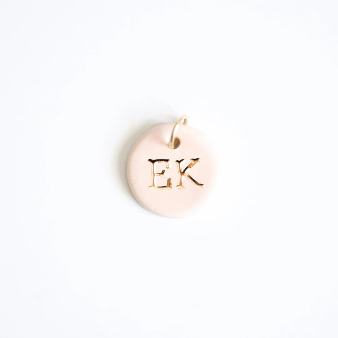 Double Initial Charm | Susan Gordon Pottery