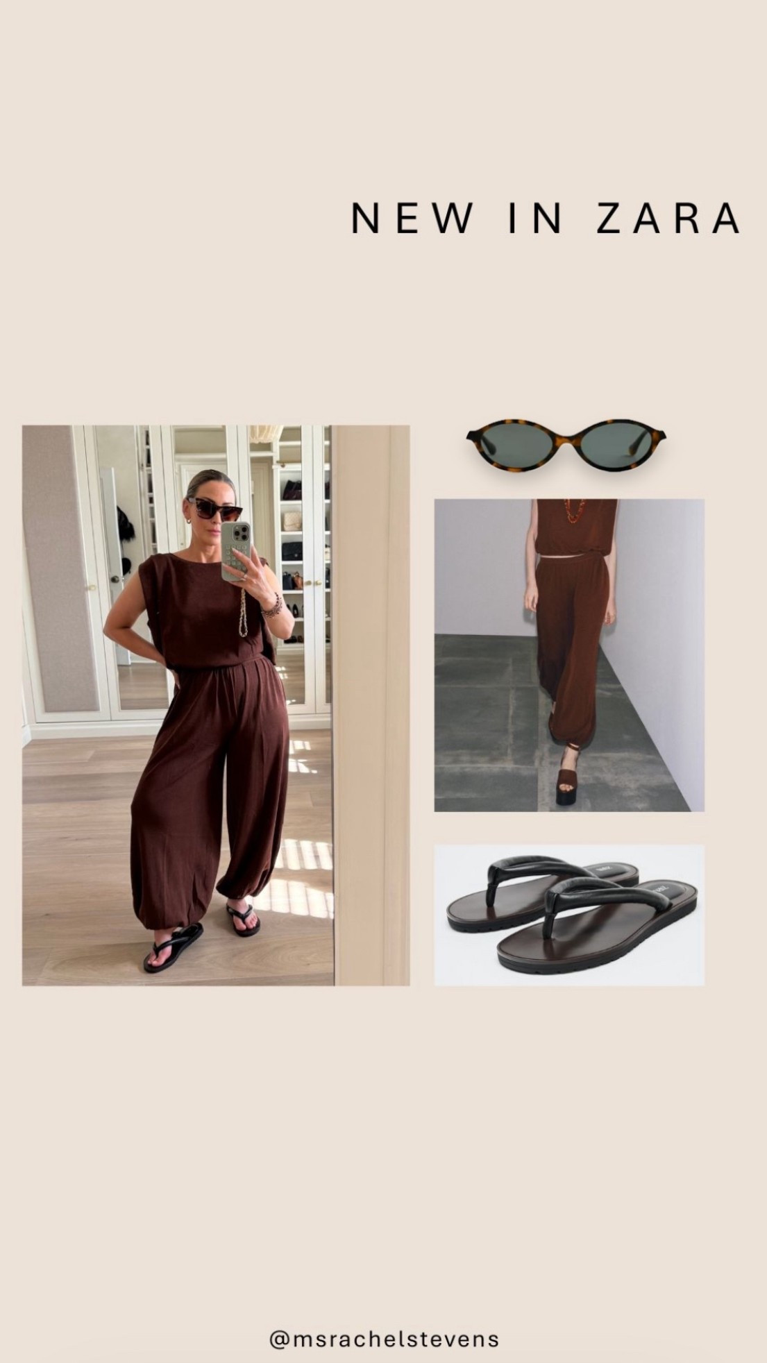 New in Zara brown set 🤎