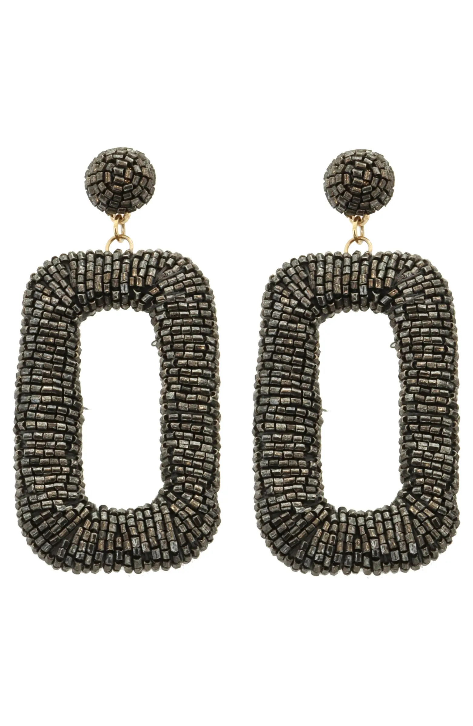 Beaded Rectangle Drop Earrings | Nordstrom