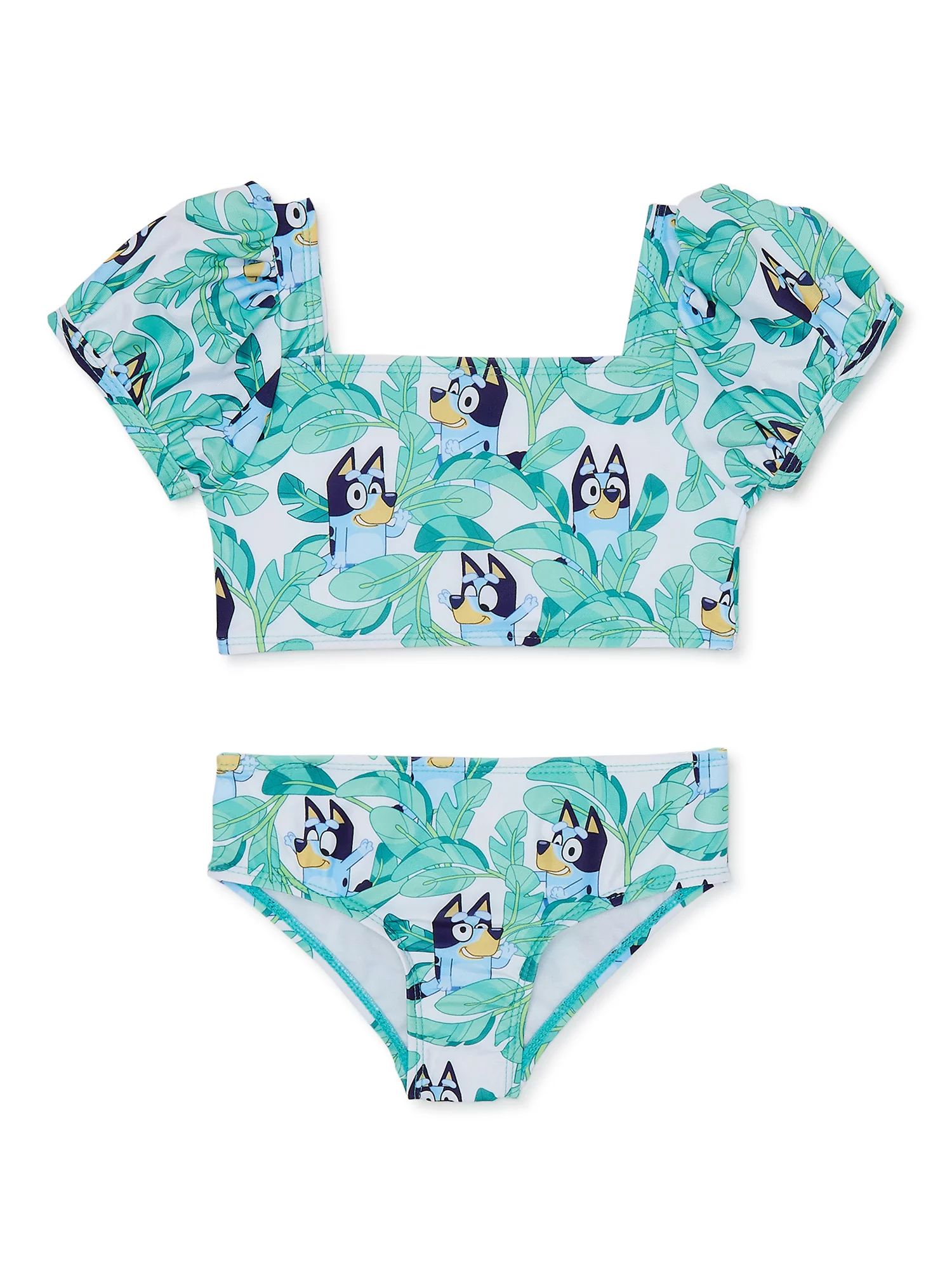 Bluey Toddler Girl Puff Sleeve Bikini, 2-Piece, Sizes 2T-5T | Walmart (US)